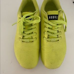 Only worn once neon NoBull trainers!!